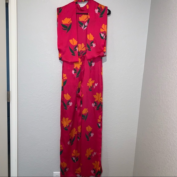 ZARA NWT NEW LONG PRINT JUMPSUIT EXTRA SMALL XS MEDIUM BLOGGER’S FAV 7824/017 - Picture 7 of 11